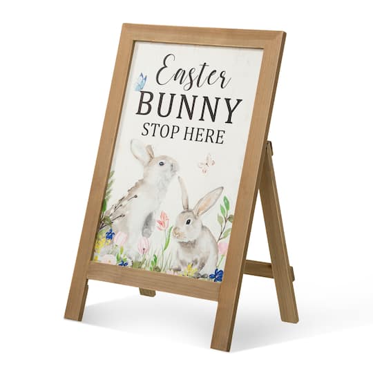 Glitzhome® 24" Easter Wooden Porch Sign